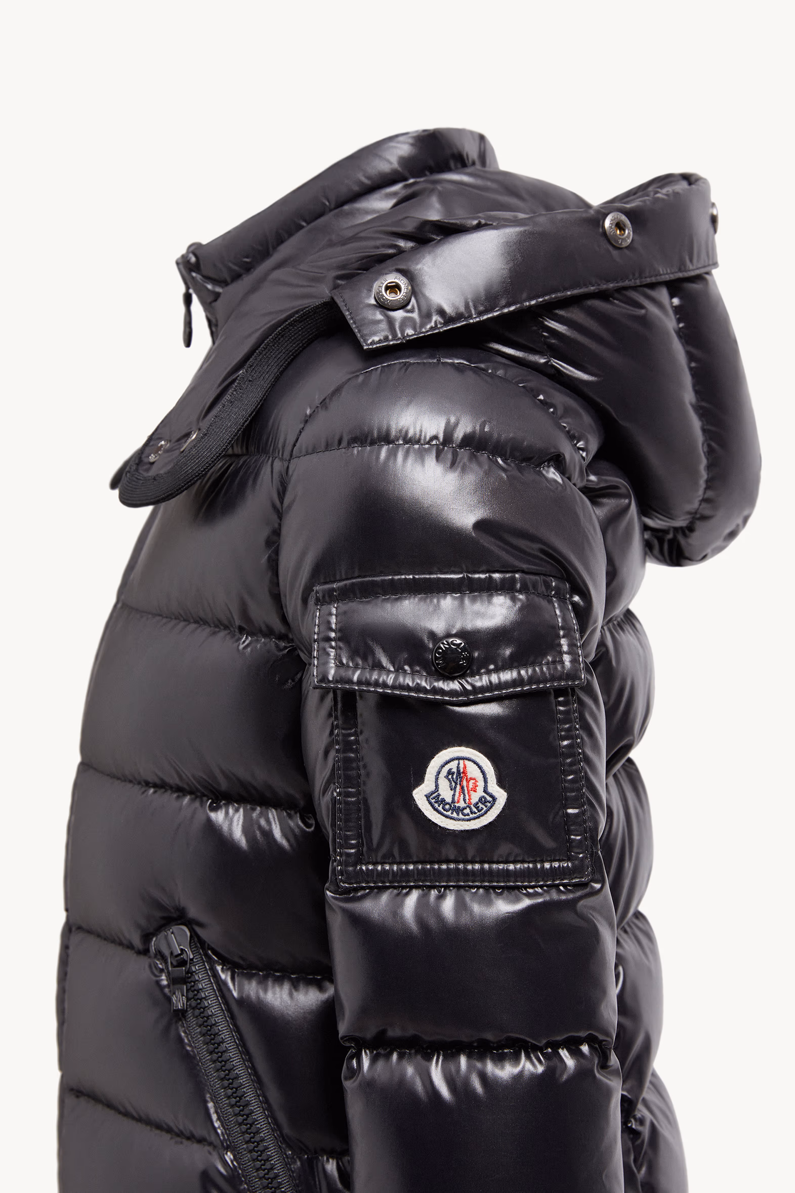Badyf Hooded Faux Fur-Trimmed Down Jacket Girl Black Moncler 2